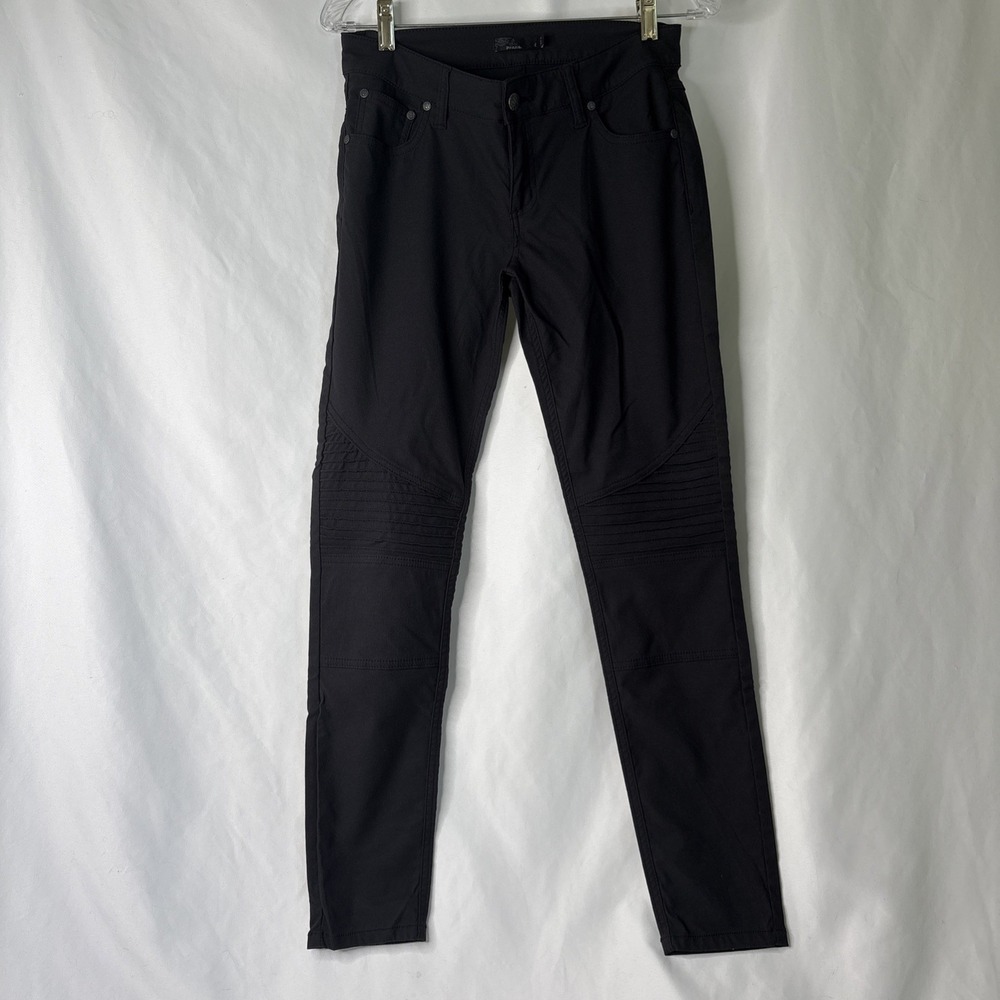 PrAna Brenna Moto Pants Women's 4 Black Nylon Stretch‎ Gorpcore Hiking Travel